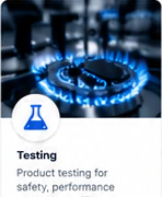 Gas appliance test setup